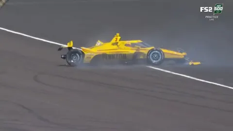 Indy claims another car as Scott McLaughlin has a huge crash during today's practice. He was uninjured