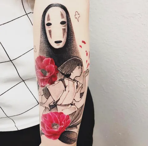 My girlfriends amazing Spirited Away tattoo!