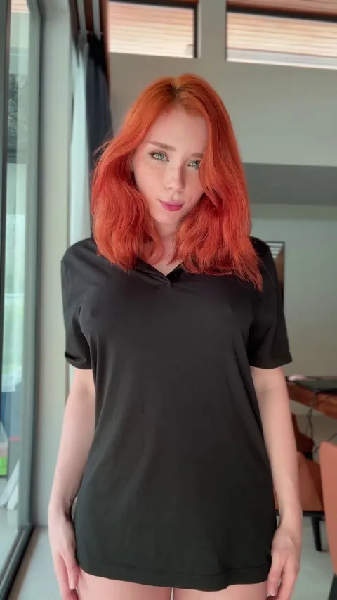 Beautiful redheaded tits reveal