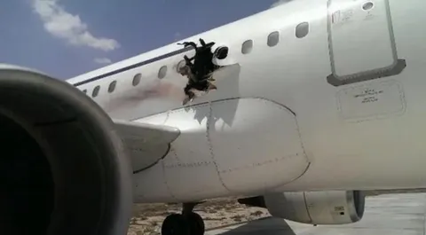 In 2016, a suicide bomber with explosives boarded a Daallo Airlines flight, intending to destroy the entire aircraft. 20 minutes after takeoff, the bomb exploded creating a hole in the plane which immediately sucked the bomber out into the sky. He was the only fatality!