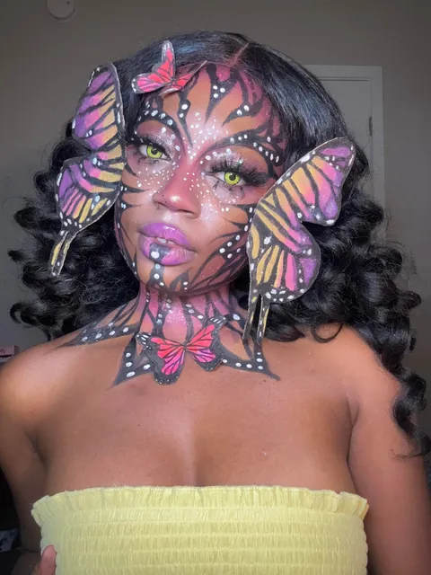 3D butterfly Makeup Look 🦋
