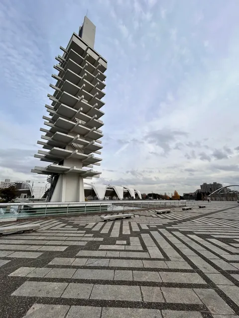 Strange, apparently functionless tower in Komazawakoen, Tokyo