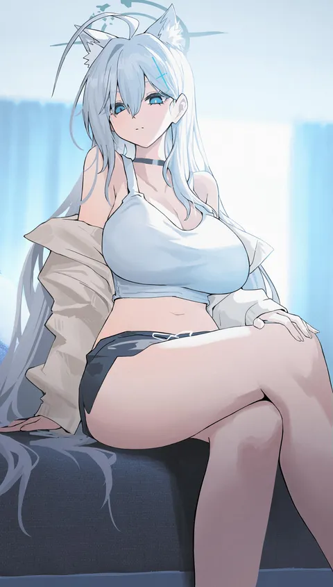 Would kiss Shiroko's thighs [Blue Archive]