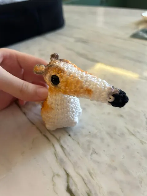 I made a crochet version of my bf’s dog as a gift for him 
