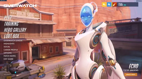 A few screenshots of the main menu screen in OW1