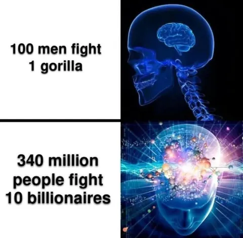 100 men fight one gorilla vs 340 million fight 10 billionairs