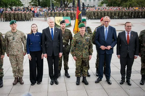 The German Brigade in Lithuania was inaugurated with a ceremony in Vilnius today.