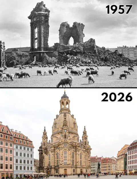 The post-World War II reconstruction of Dresden, Germany