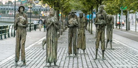 The Famine Memorial, Dublin, Ireland. 