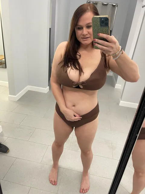 Changing into new bras and panties... gotta make sure they fit just right.