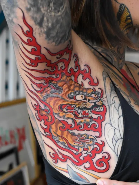 Armpit tattoos by me, El Dragón