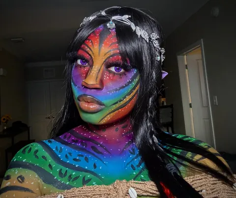 Lisa Frank Avatar Makeup Look 🐾🌈