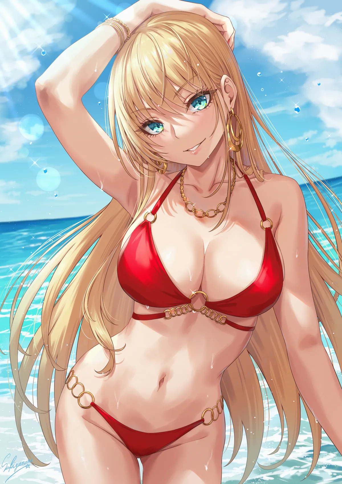Blonde Beauty at the Beach [Original]