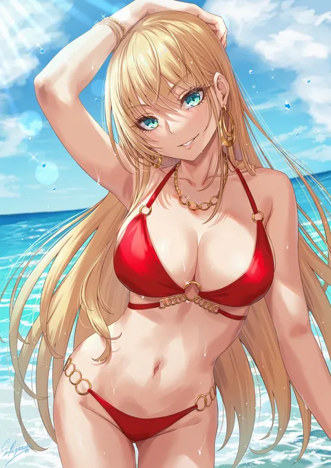 Blonde Beauty at the Beach [Original]
