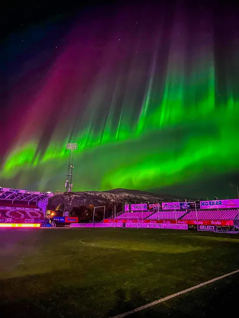 Beautiful scenes from Tromsø's stadium