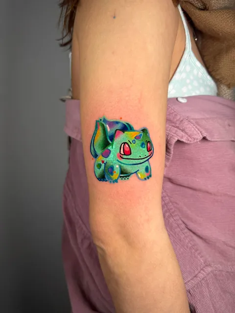 Bulbasaur tattoo by me, @estattoolio, Tel Aviv