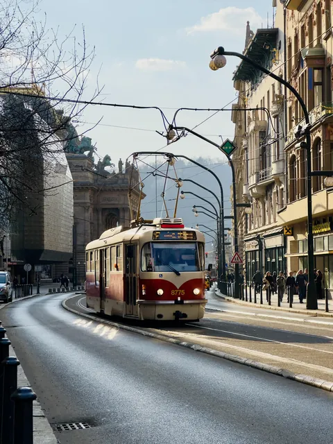 ITAP of a tram in Prague