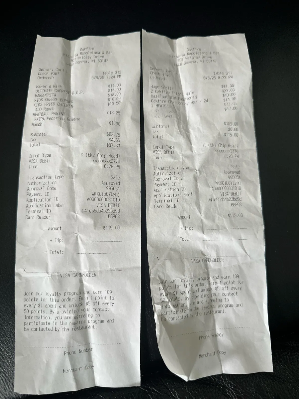 Was at dinner the other night and can’t believe this.