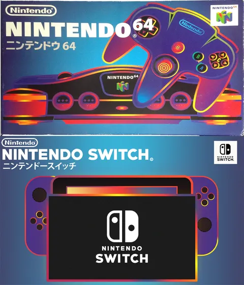 I made the Nintendo Switch box art in the style of the Nintendo 64!