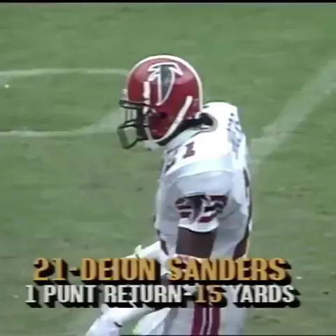 [Highlight] Rookie Deion Sanders returns a punt for a touchdown in his first ever game (Sept. 10, 1989)