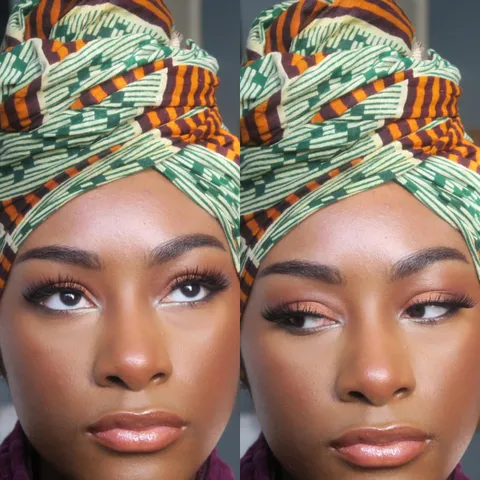 Kente-inspired eye look 🇬🇭