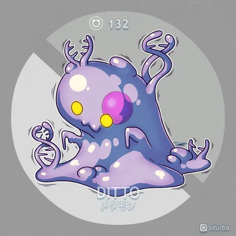 I'm redesigning a Pokemon every day in a Sci-Fantasy style. Here are Magikarp, Lapras, Ditto and Eevee Lines -first gen only-. Bonus: Blue and Giovanni