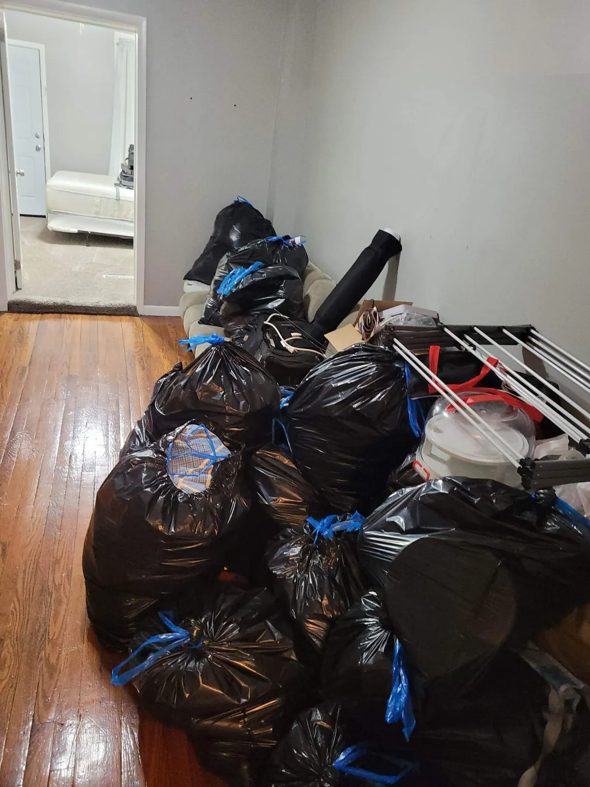 After a grueling day at work without food where I had to wait 4 hours for a sample to arrive which got canceled, I come home at 7pm to find all my shit in garbage bags cause the cleaners my landlord sent cleared the wrong apartment.