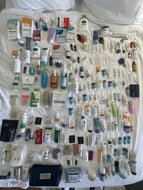 All the samples I got from going to the largest dermatology conference in the world