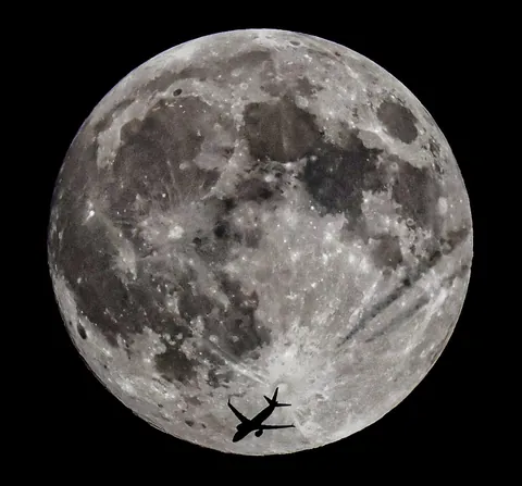 Fortunate first lunar image