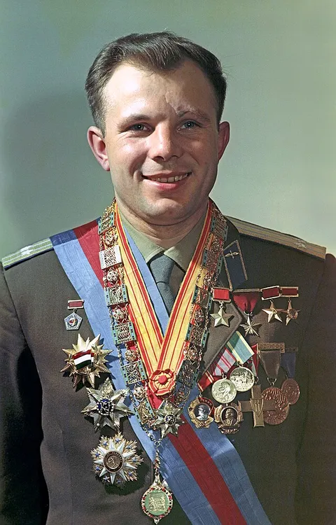 Today on 12th April 1961, Yuri Gagarin became the first man to go into the space and orbit the earth. He was awarded the "Hero of the Soviet Union" by his actions. He died in 1968 while doing a trainee flight in a Mig-15.