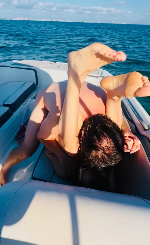 Fun in the sun while boating!