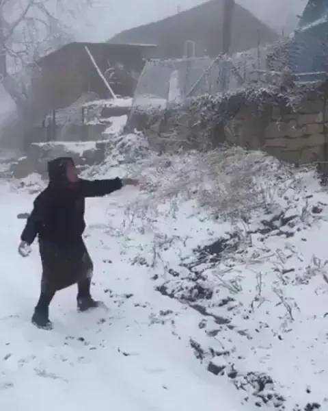Dagestan babushkas call their friend to come play ❄️🌨️