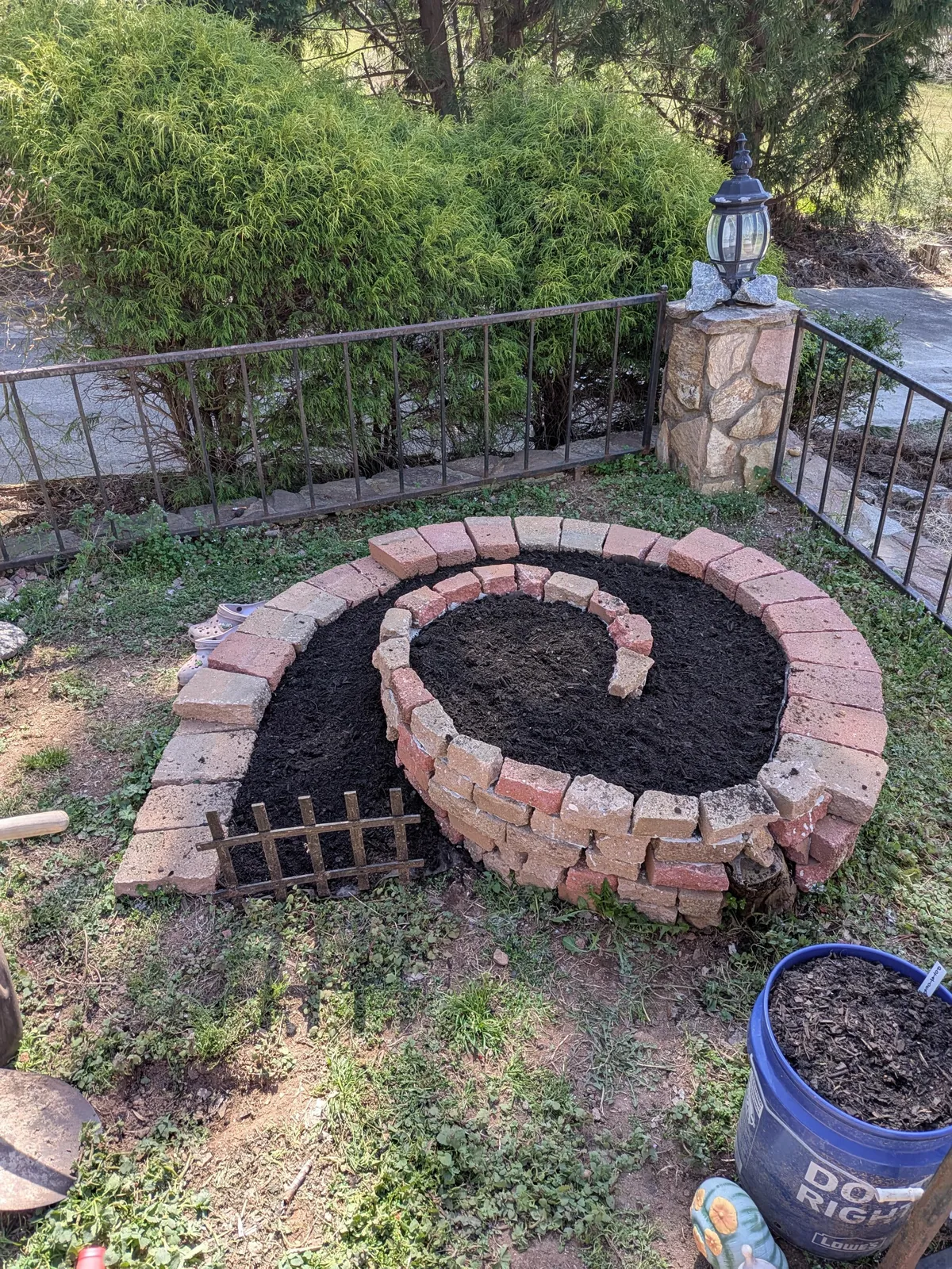 Wife tasked me to build an Herb Spiral with a 0$ budget