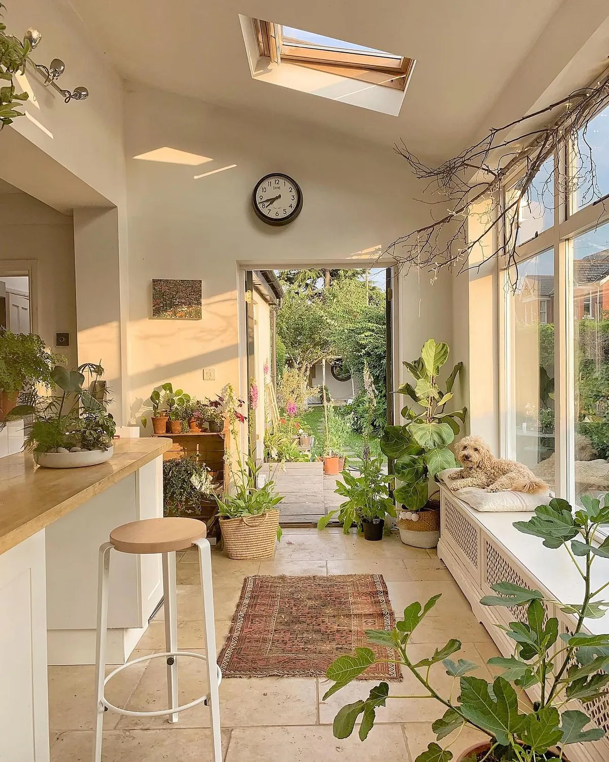 Warm, sunny, cozy, beautiful.