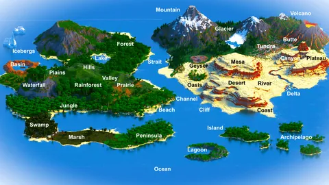 Textbook Map in Minecraft