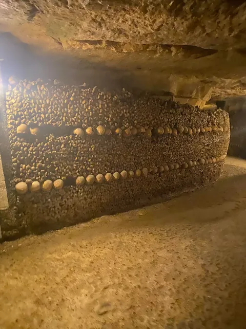 The Parisian Catacombs (Taken by me) The Eerie Resting Place of 6 Million.