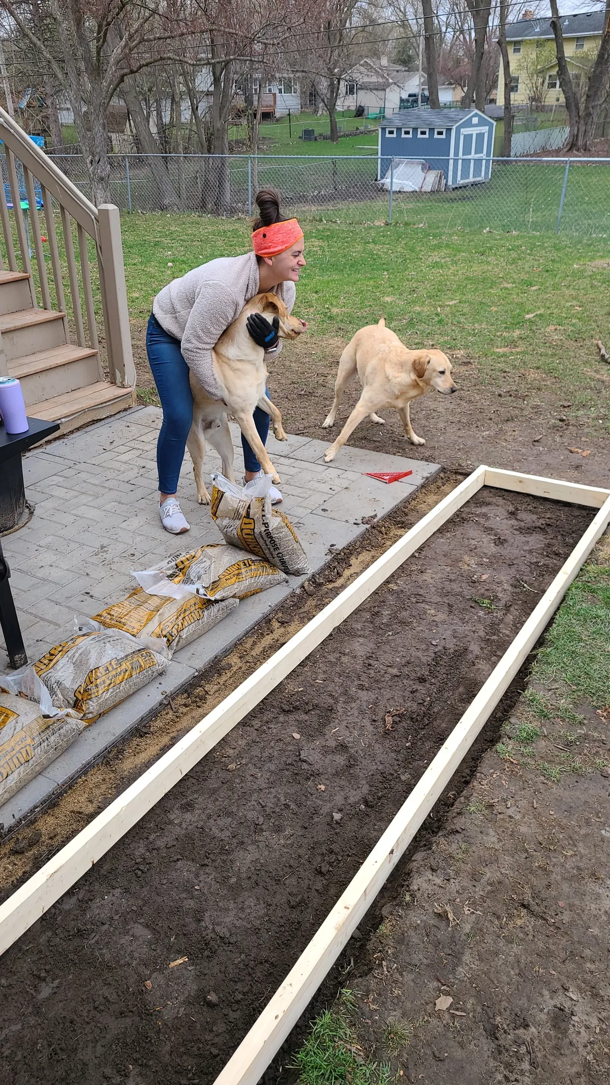 Outdoor cooking set up. Wife designed it.