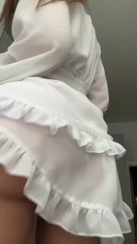 My pussy under my skirt