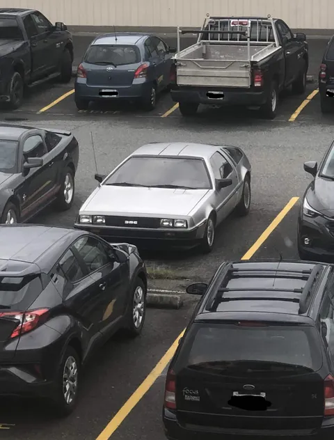 One of the staff at my school drives a Delorean.
