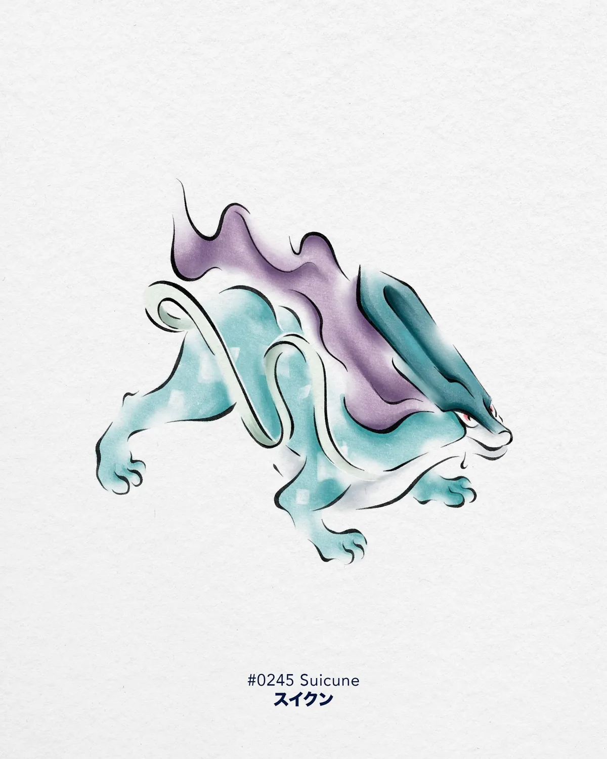 Pokemons in japanese traditional style