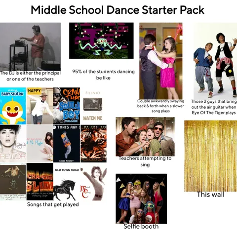 Middle school dance starter pack