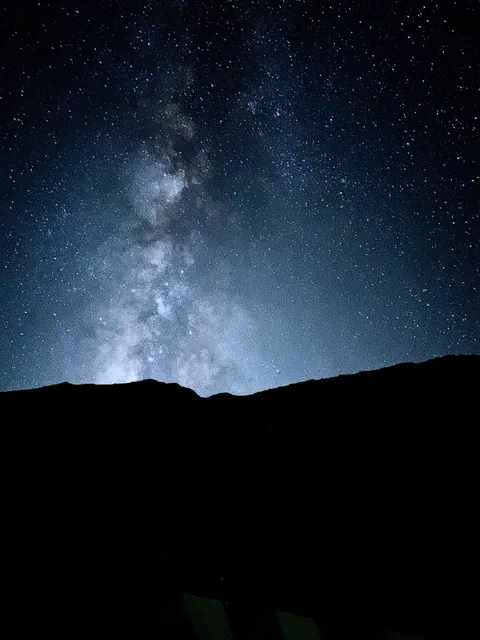 Milky Way galaxy Captured by my phone outside my camping site ⛺️ 