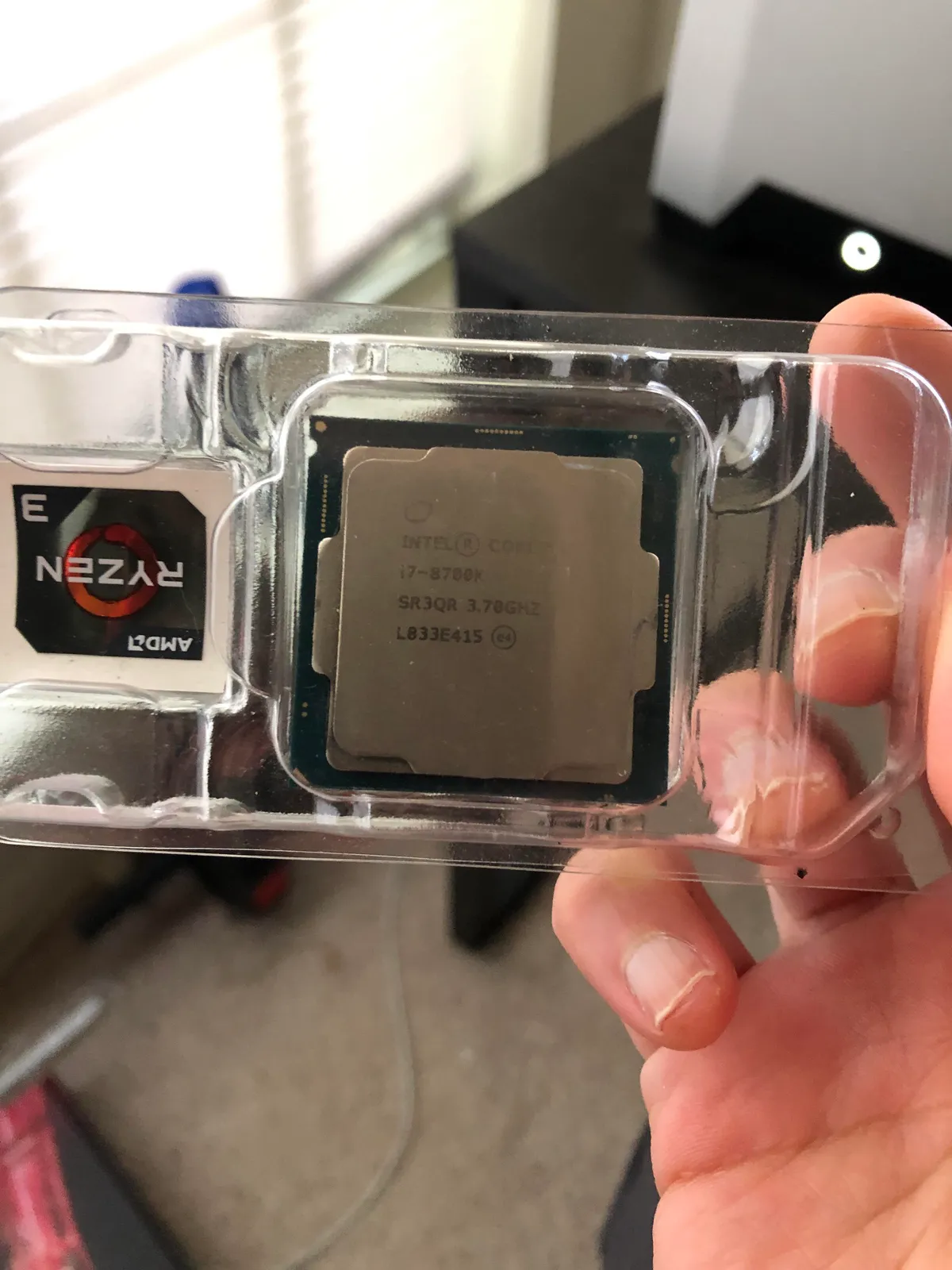 Ebay seller sold me Ryzen 1200 without the actual CPU. He apologized and sent me the CPU.