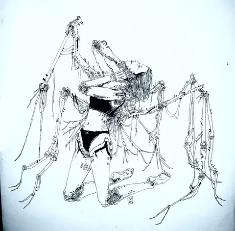 Still Here, daveyjonsies, ink, 2025