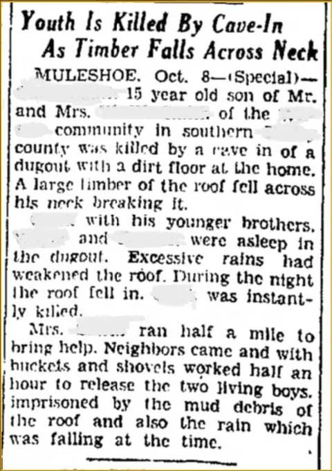 My great uncle Clark, who died when their dugout house collapsed.