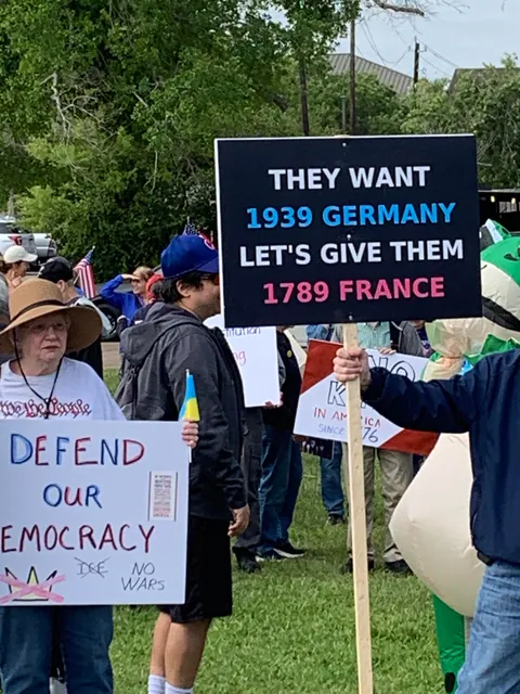 Some signs I saw at a No Kings protest today