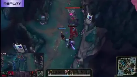 [T1 vs HLE] Keria’s uses his movement and spaces out both Viper and Zeus to survive on 1 hp