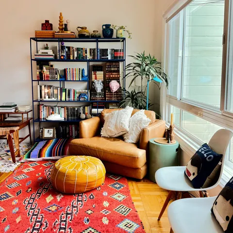 Moved in about 6 months ago. Happy with my living room progress!