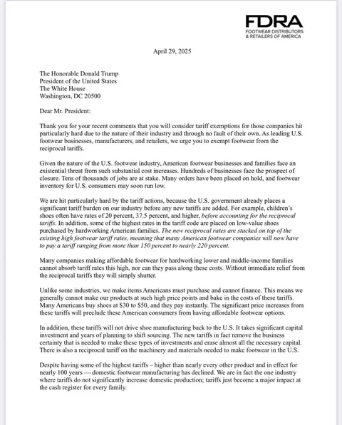 Nike, Adidas and other sneaker brands write letter to Trump for tariff exemption
