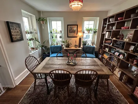 Had time to clean today and love how cozy our dining room looks
